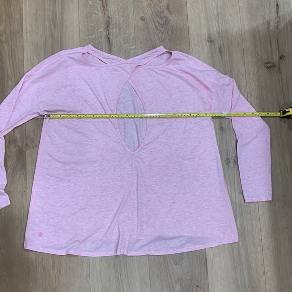 Pink Lululemon Crossback Long Sleeve Tee - Picture 5 of 5